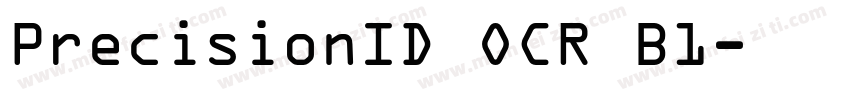 PrecisionID OCR B1字体转换